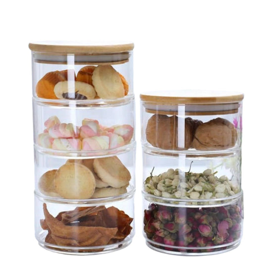 4 Layer Glass Food Container