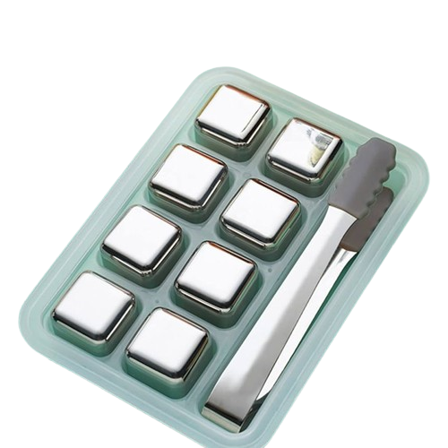 8 Pcs Stainless Steel Ice-Cubes