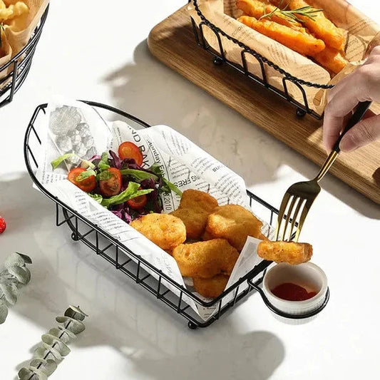 Matrix Restaurant Style Serving Platter -Snacks On The Wheels Platter (Large)