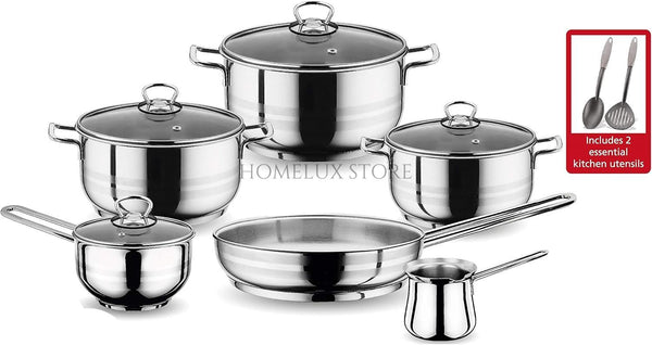 Prestige Stainless Steel Cookware Set 12 Piece