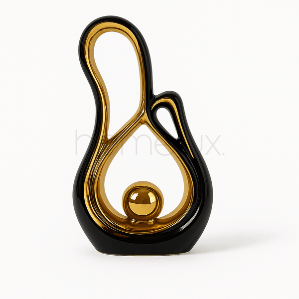 Golden Harmony Abstract Décor Piece