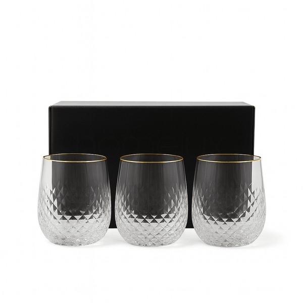 The "Brilliant Cut" Gold-Rim Glass Set ( 6 pieces)