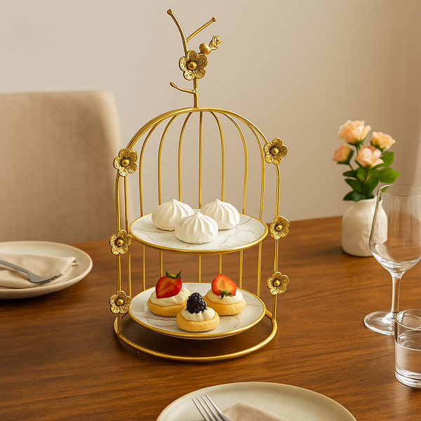 White Marble Bloom Stand