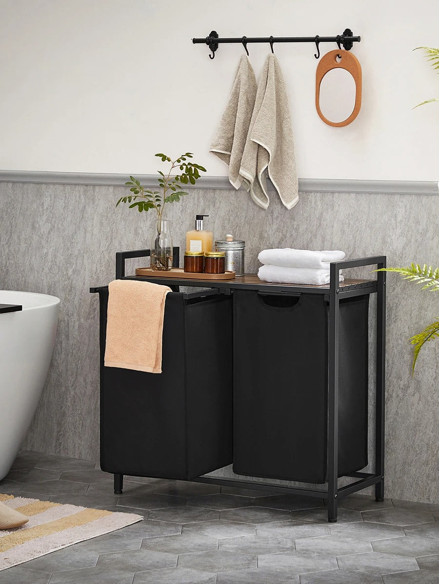 Laundry Hamper With Top Shelf & Bags