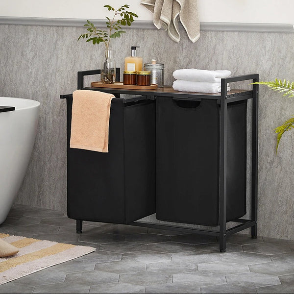 Laundry Hamper With Top Shelf & Bags