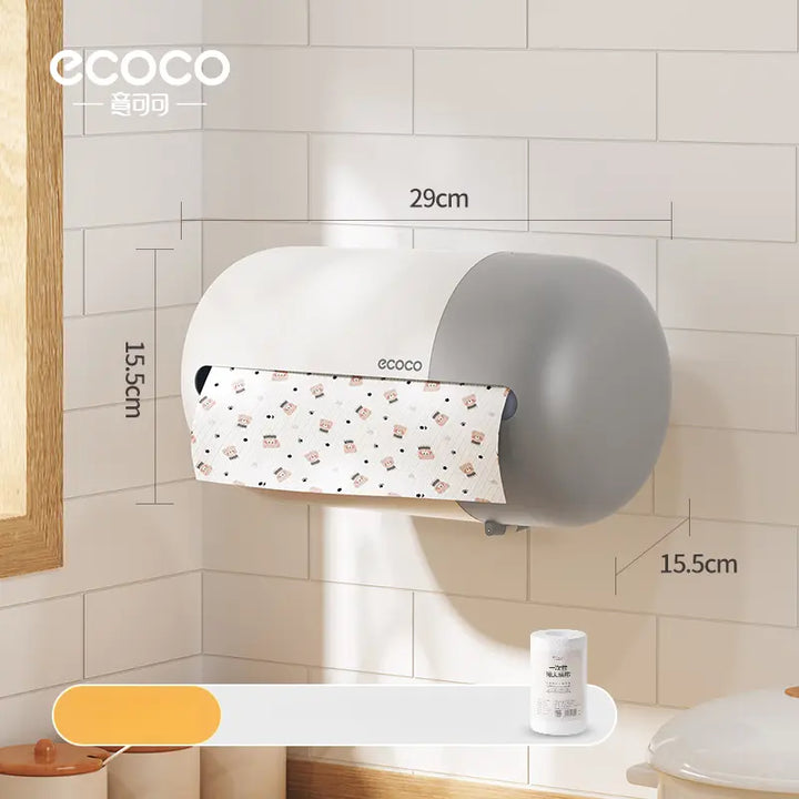 Ecoco Kitchen Wall Mounted Tissue Box with Tissue Roll – HomeLux