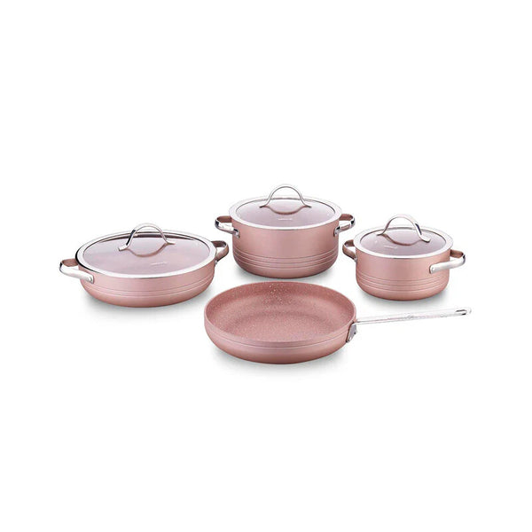 Korkmaz A-2620 Linea Plus 7 Pcs Cookware Set (Rose Gold)