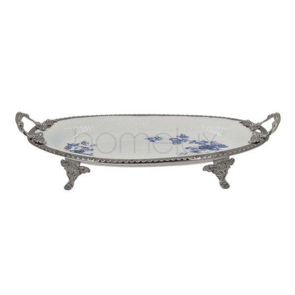 Oval Dish B-Flower (S) 6c 38x23cm- AB-43