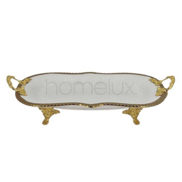 Long Dish White (G) 6c 28x23cm AB-59
