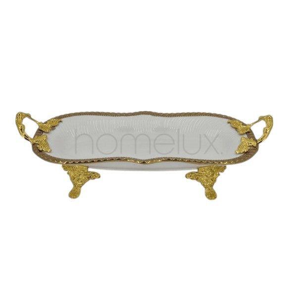 Long Dish White (G) 8c 31x18cm AB-60