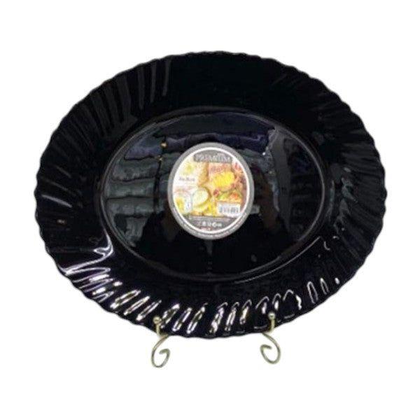 12"Serving Plate Opal Glass2-24c-BLYP120