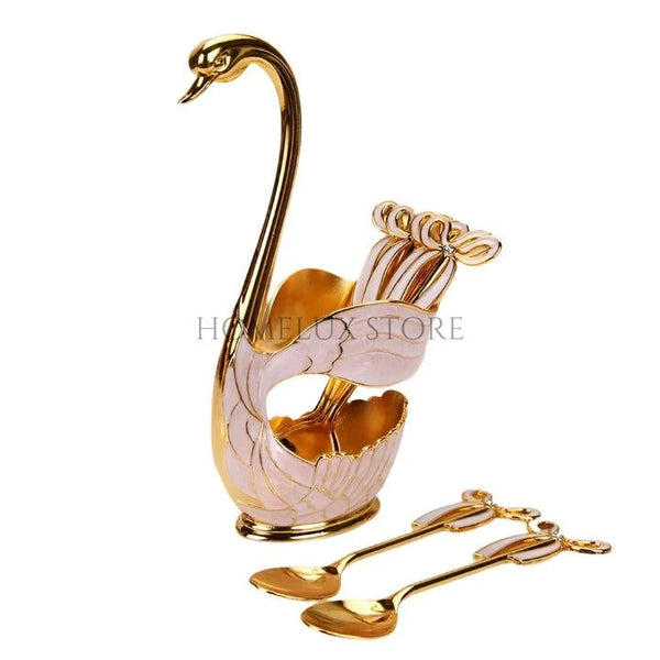 Stainless Steel Fancy Duck Tea Spoon With Stand