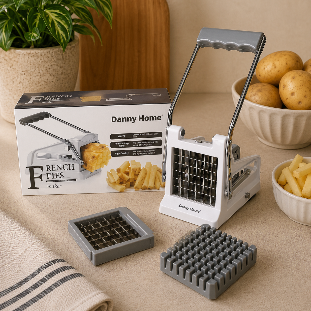 Danny Home Mechanical French Fries Maker 24.4cm – HomeLux