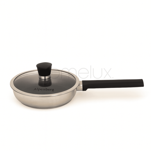 Stainless Steel Fry Pan with Glass Lid – 22cm