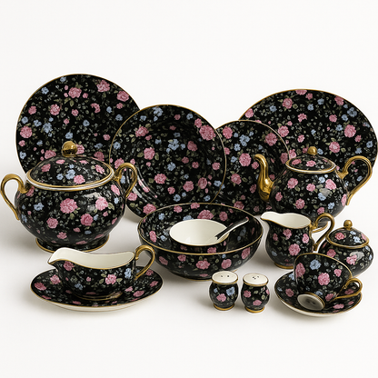 Royal Albert Dinner Set - 406F (BLACK)