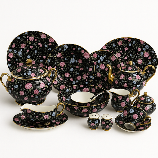 Royal Albert Dinner Set - 406F (BLACK)