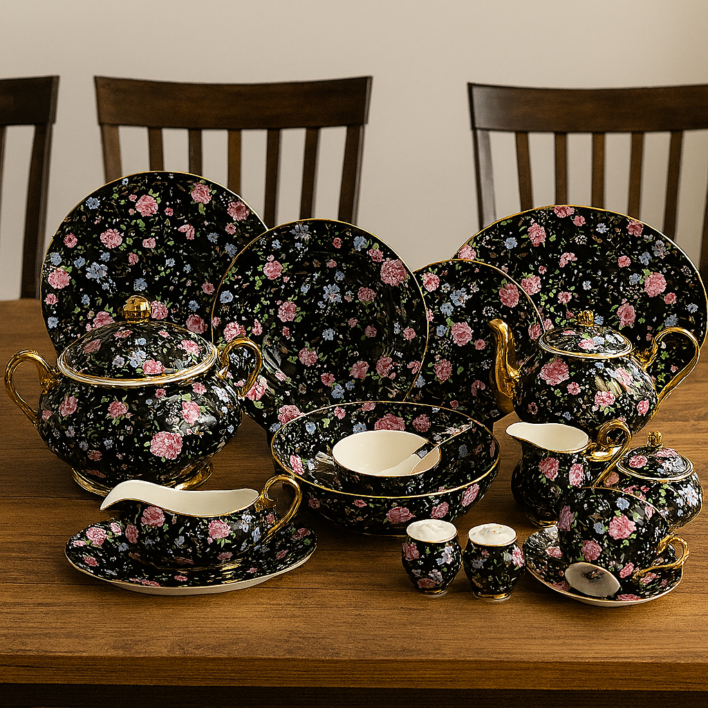 Royal Albert Dinner Set - 406F (BLACK)