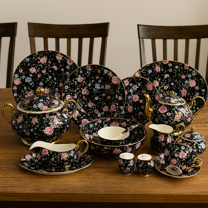 Royal Albert Dinner Set - 406F (BLACK)