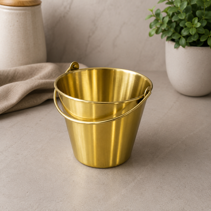 Mini Serving Bucket – 0.7L Gold Finish – HomeLux