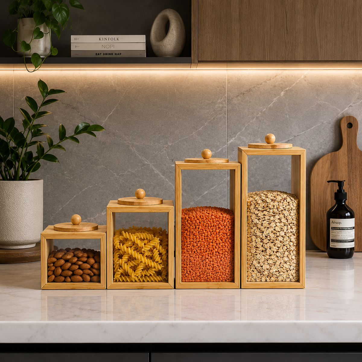 Bamboo Storage Jar
