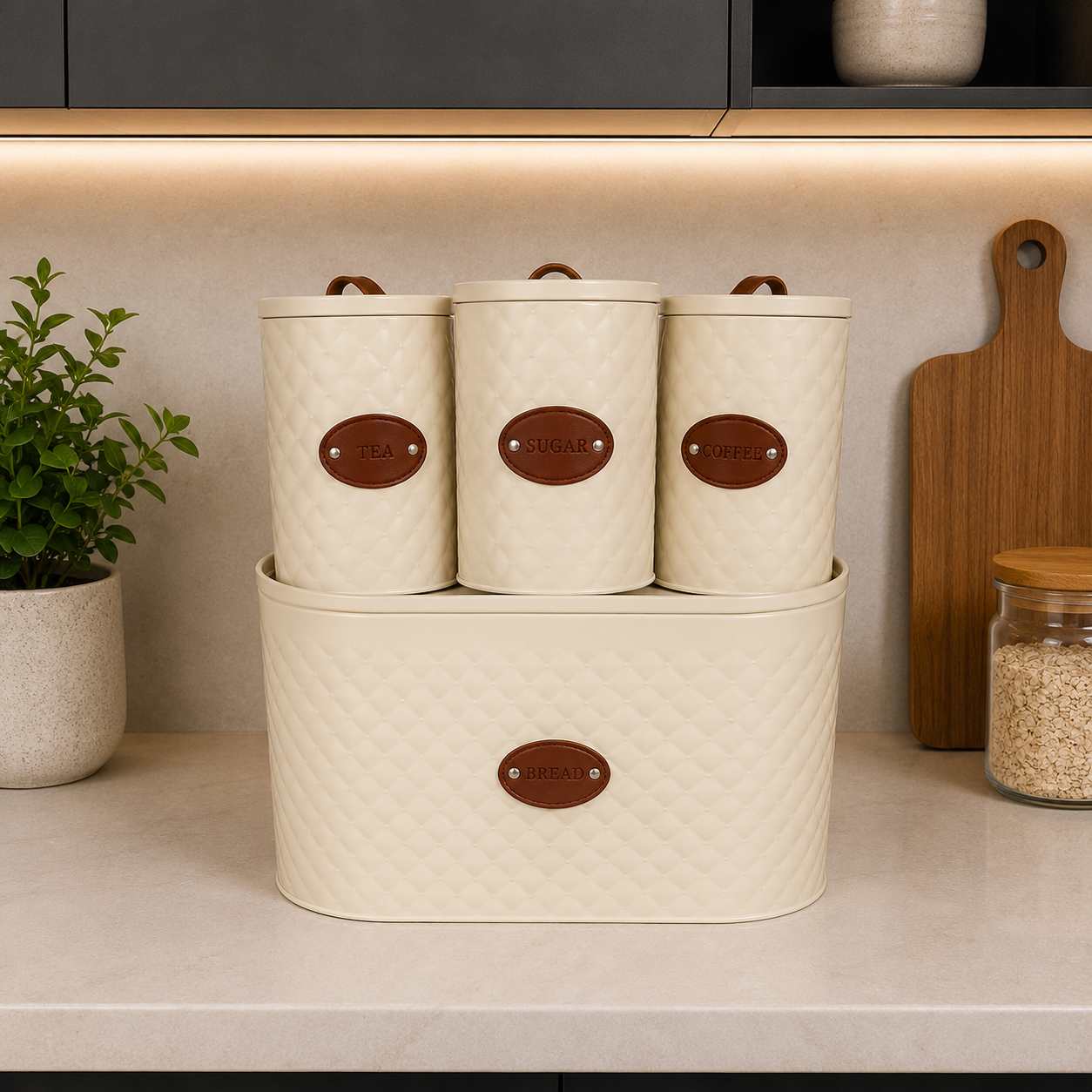 Cream White Bread Box Set – HomeLux