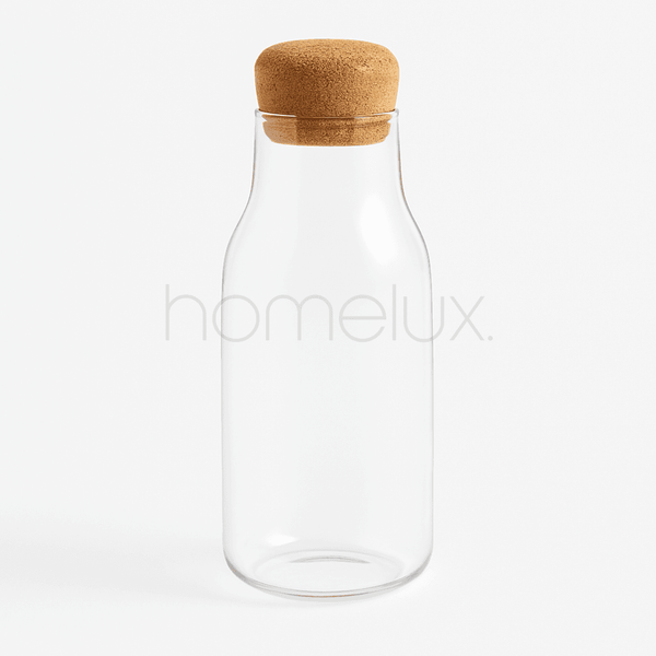 1 Liter Glass Bottle With Cork Lid