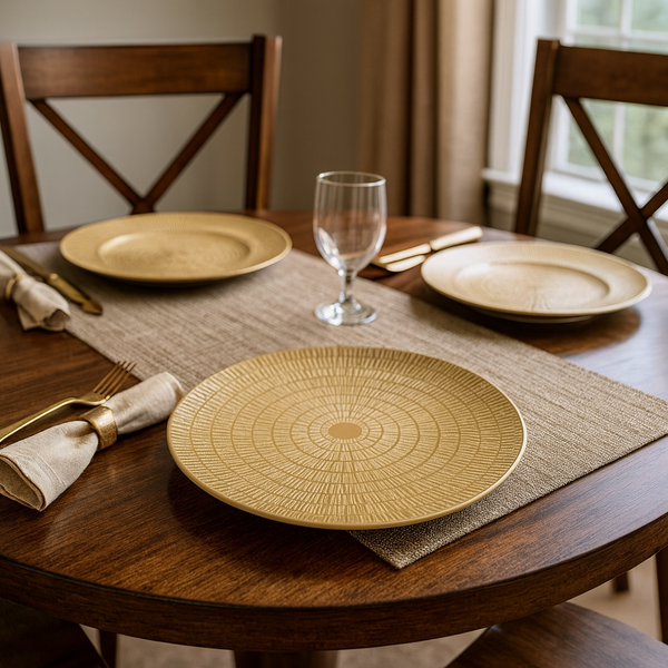 12" Angela Gold Design Platter – MK170