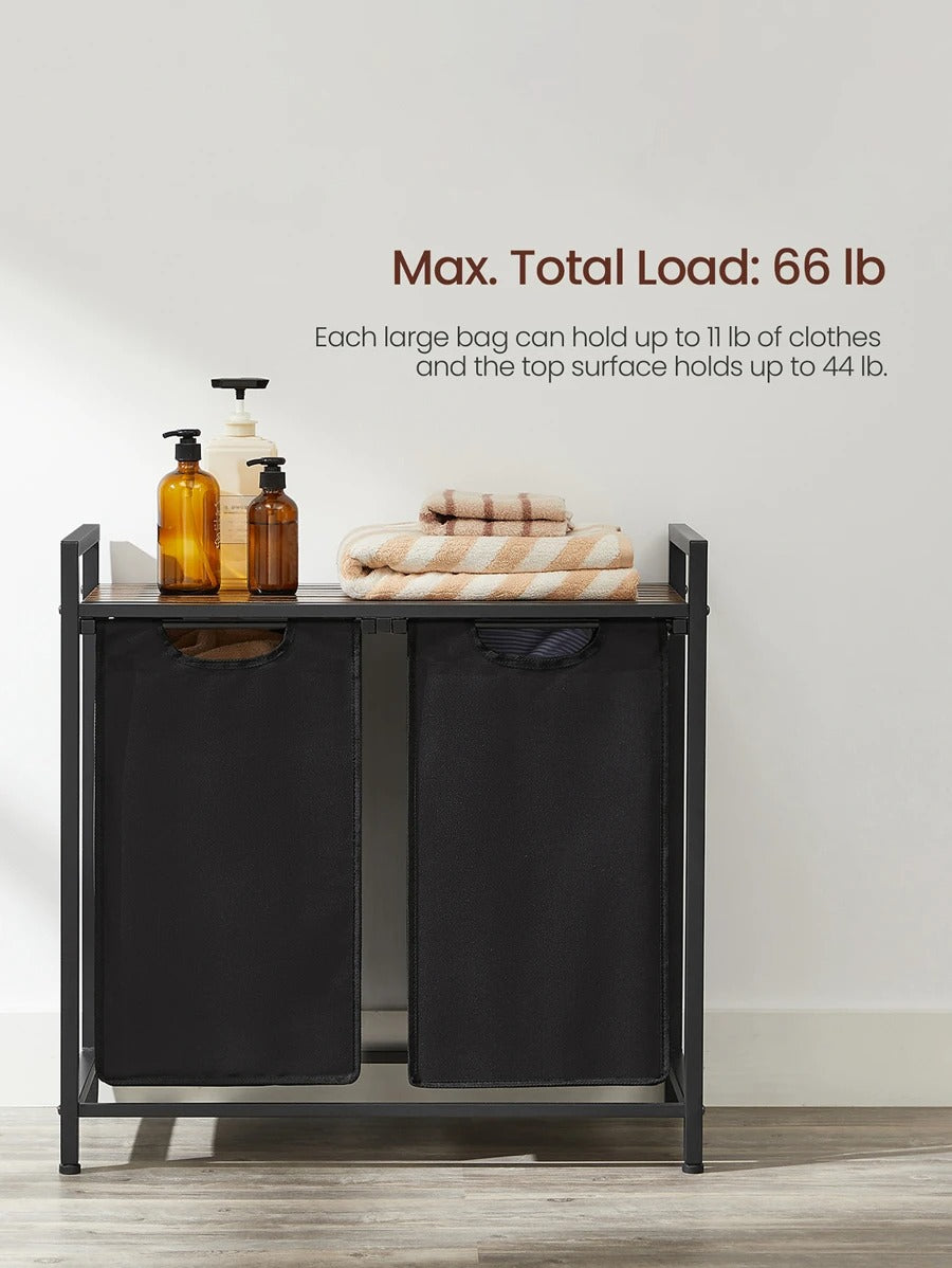 Laundry Hamper With Top Shelf & Bags