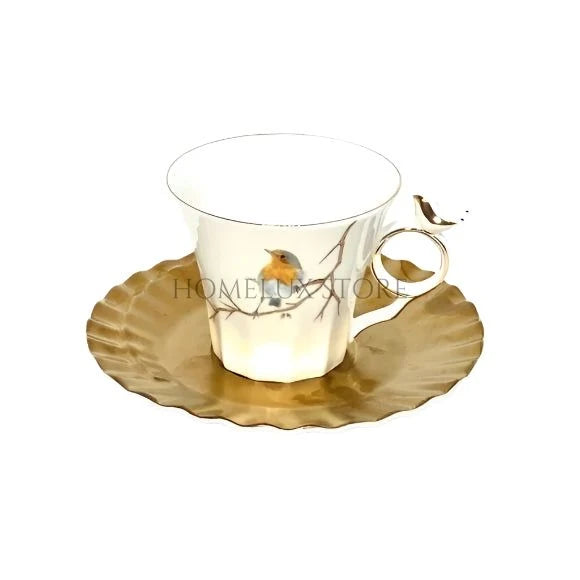 Angela Gold Finch Cup and Saucer