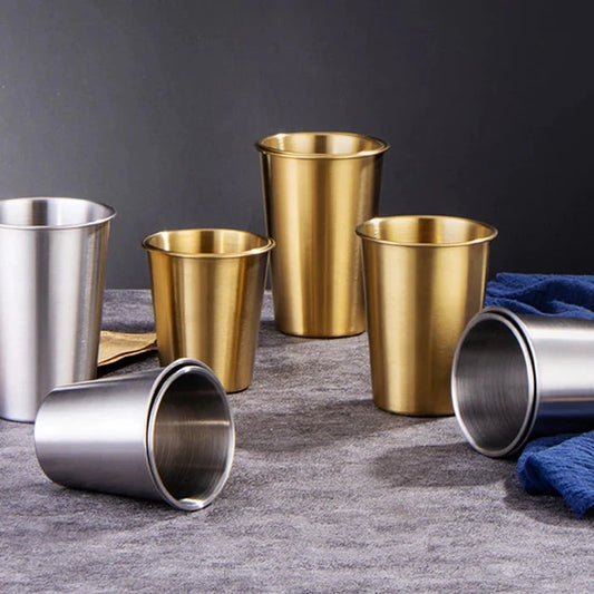 Golden Stainless Steel Glass -Plain