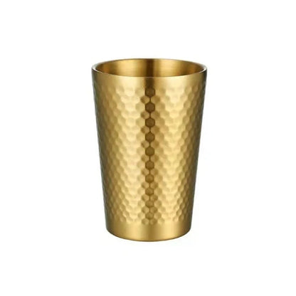 Hammered Texture Golden Glass