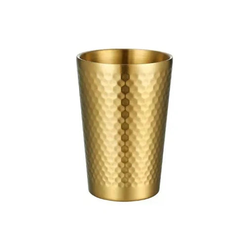 Hammered Texture Golden Glass