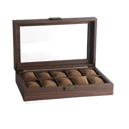 Wooden Leather Watch Storage Box