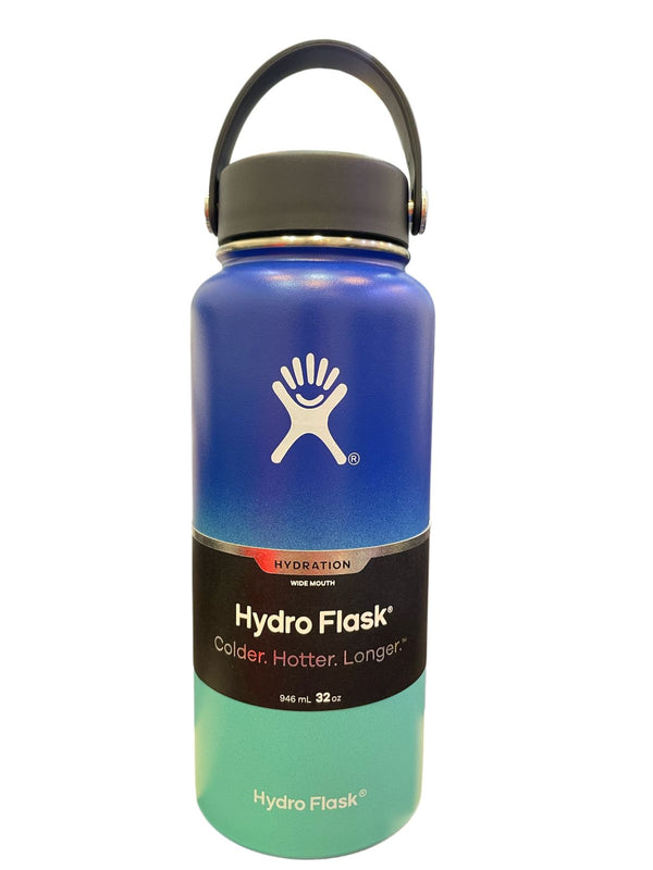 Hydro Flask 32oz Wide Mouth With Flex Straw Cap | Blue & Green