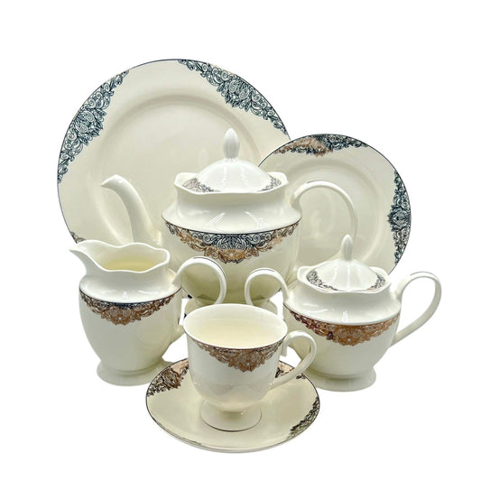 24Pcs Bone China Tea Set - HS004