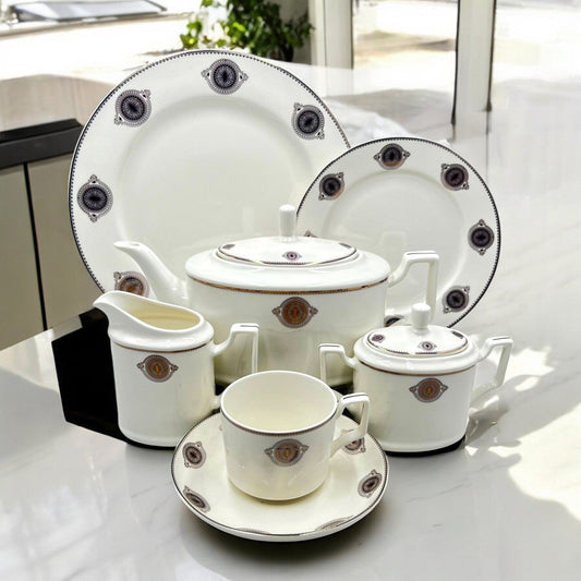 24Pcs Bone China Tea Set - LD001