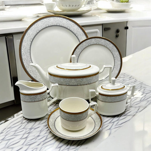 24Pcs Bone China Tea Set - LD002