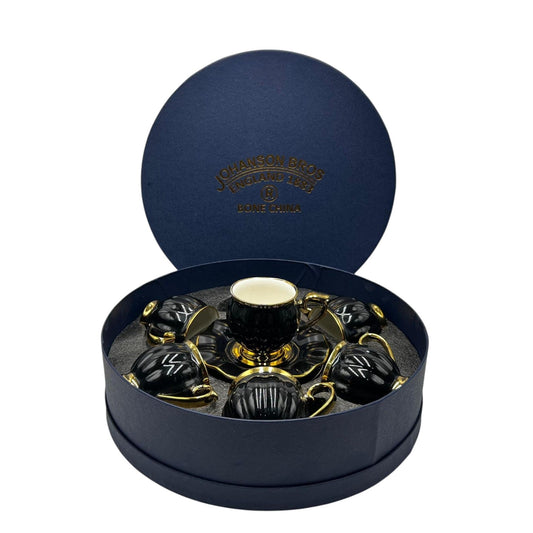 Premium 12Pcs Cup & Saucer Set - 2265 Black