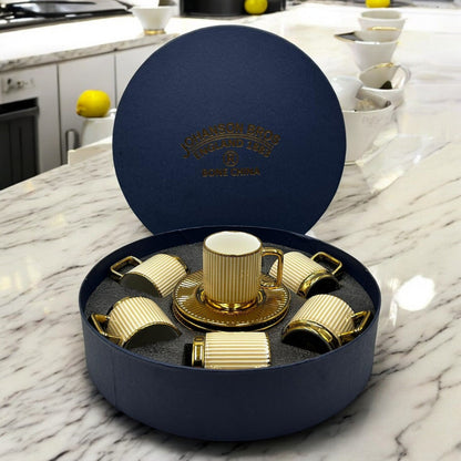 Premium 12Pcs Cup & Saucer Set - 2252 Beige