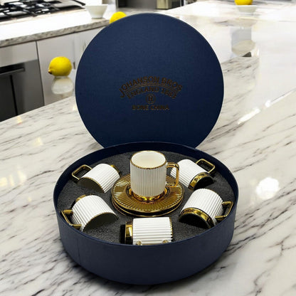 Premium 12Pcs Cup & Saucer Set - 2252 White