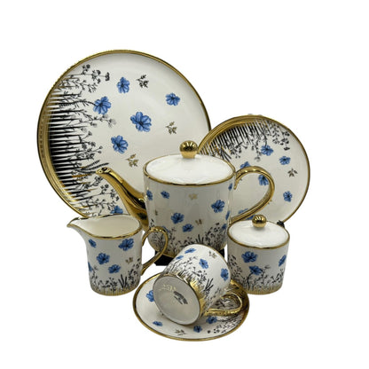 Modern Printed 24Pcs Bone China Tea Set - 2806003
