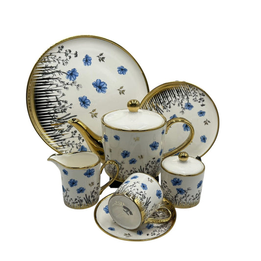 Modern Printed 24Pcs Bone China Tea Set - 2806003