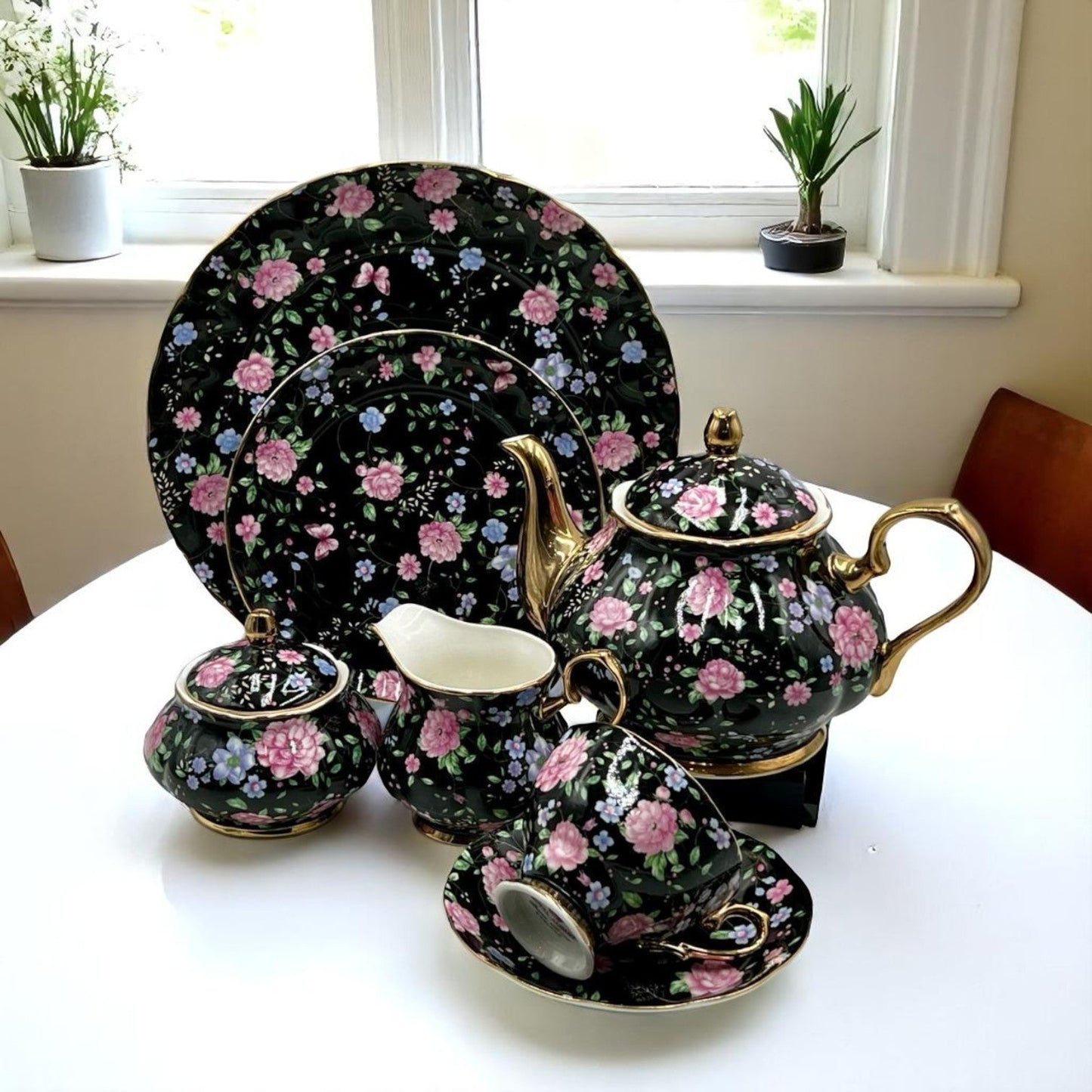 Royal Albert 24Pcs Teaset - 406F (BLACK)