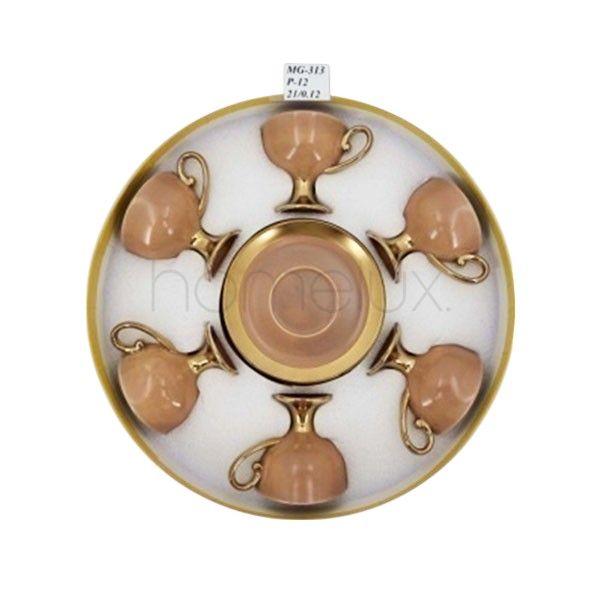6Pcs Cup Saucer Champion Beige-MG313