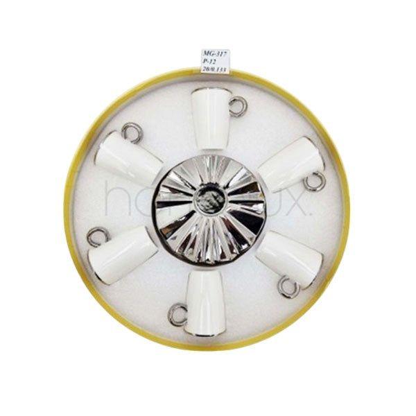 6Pcs Cup Saucer White ANGELA 12c-MG317