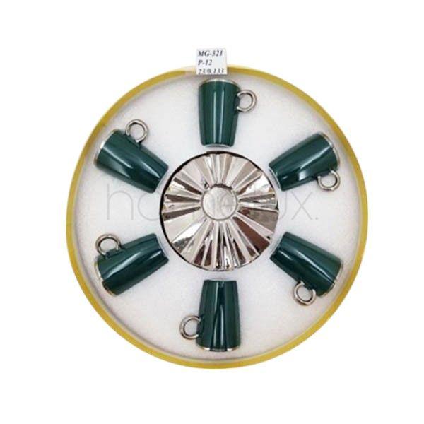 6Pcs Cup Saucer S-Green ANGELA 12c-MG321
