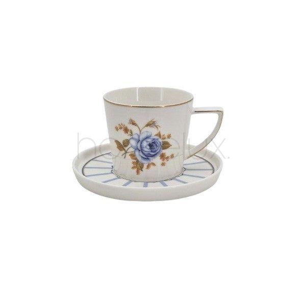 6CupSaucer BlueRose ANGELA 8c-MK175