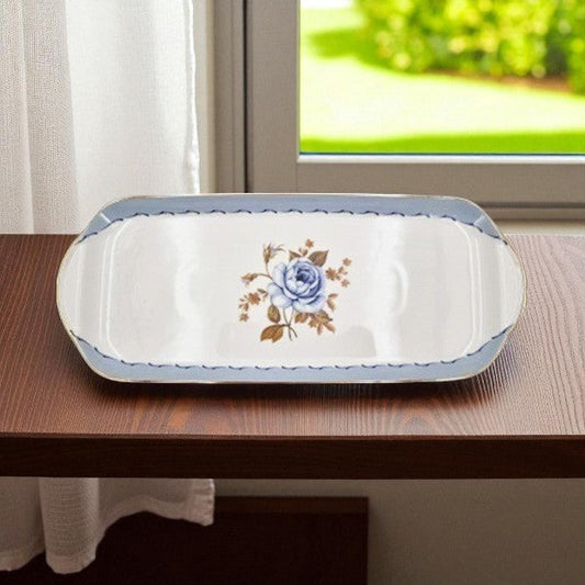 10.50"Oblong Platter BlueRose 24c-MK193