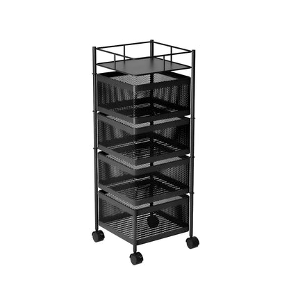 Imported 4 Layer Premium Metal Trolley - Square