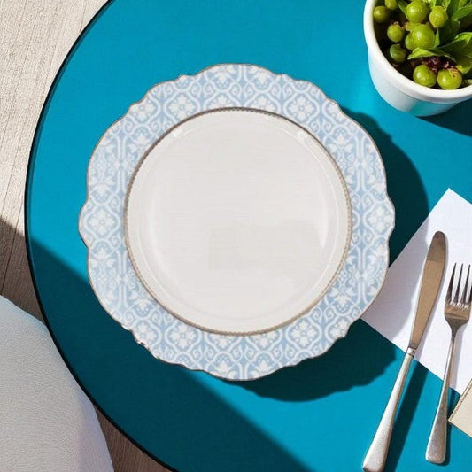 10.50" Plate Sky-Blue Design 24c-RM168